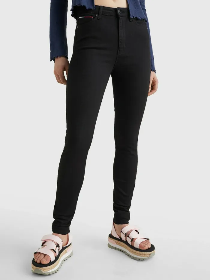 Tommy Hilfiger Sylvia High Rise Super Skinny Black Jeans Staten Black Stretch Womens Essentials On Sale Tommy Hilfiger Sylvia High Rise Super Skinny Black Jeans Staten Black Stretch Womens Essentials On Sale