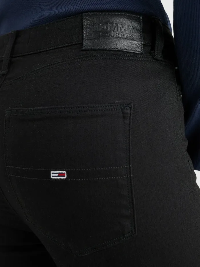 Tommy Hilfiger Sylvia High Rise Super Skinny Black Jeans Staten Black Stretch Womens Essentials On Sale