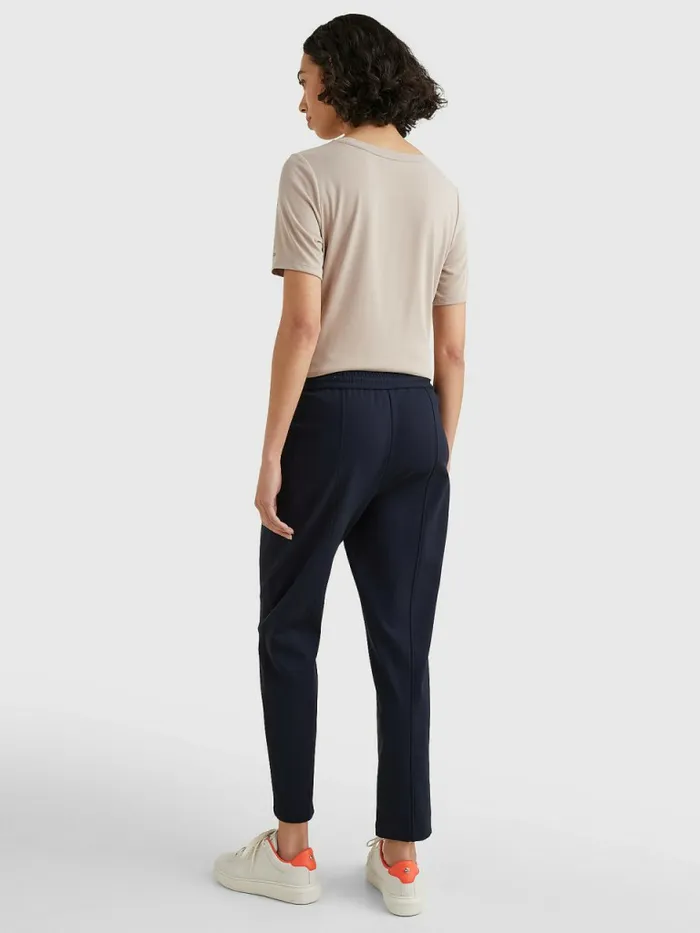 Tommy Hilfiger Tape Drawstring Tapered Fit Trousers Desert Sky Womens Trousers