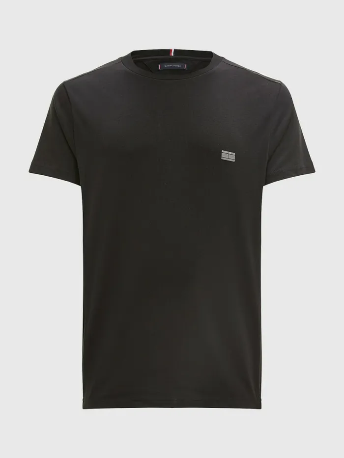 Tommy Hilfiger Tech Essential Organic Jersey TShirt Black Mens TShirts Gift for Friend
