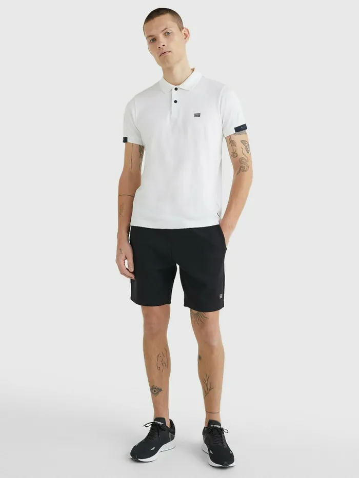 Tommy Hilfiger Tech Essentials Slim Fit Polo White Mens Polo Shirts Near Me