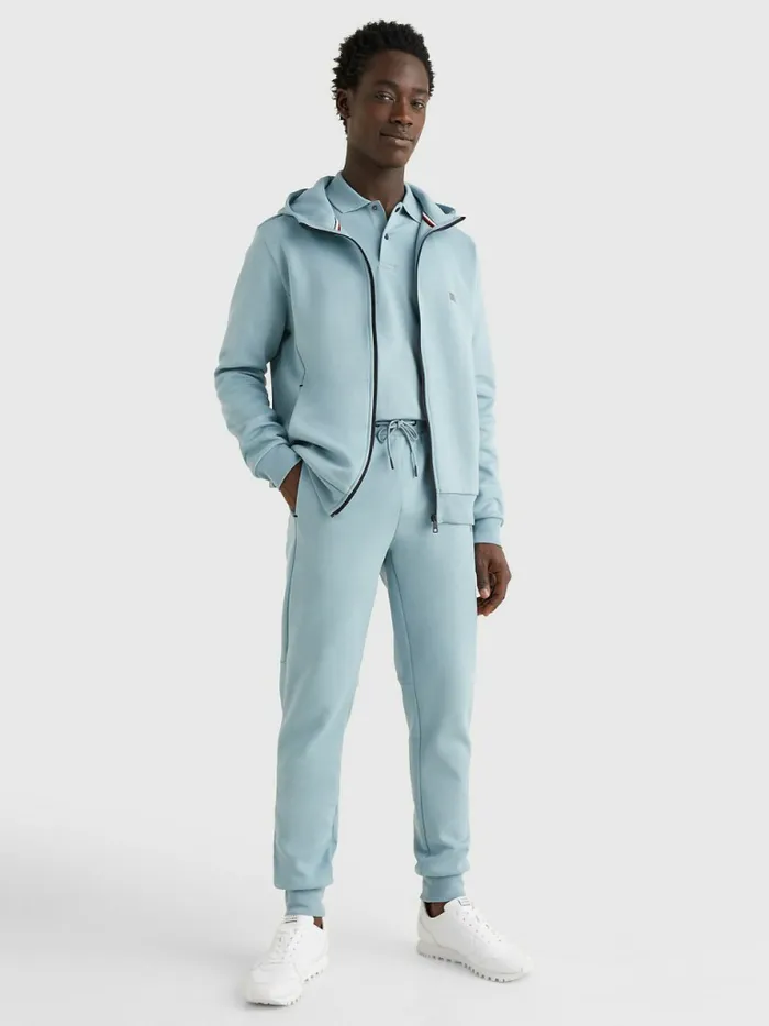 Tommy Hilfiger Tech Essentials ZipThru Hoody Lofty Blue Mens Sweatshirts and Hoodies Casaul