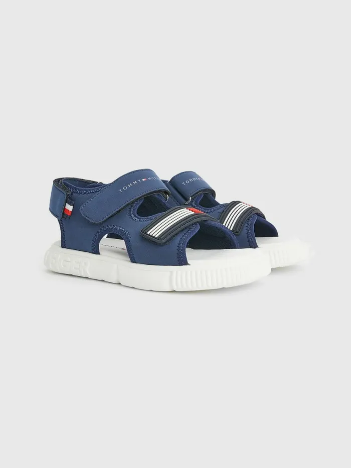 Tommy Hilfiger Textured Flag Sandals Blue Boys Shoes and Accessories Sale