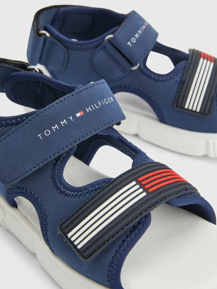 Tommy Hilfiger Textured Flag Sandals Blue Boys Shoes and Accessories Sale