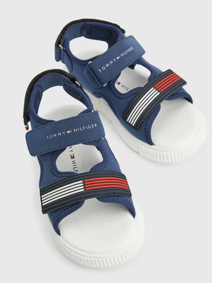 Tommy Hilfiger Textured Flag Sandals Blue Boys Shoes and Accessories Sale