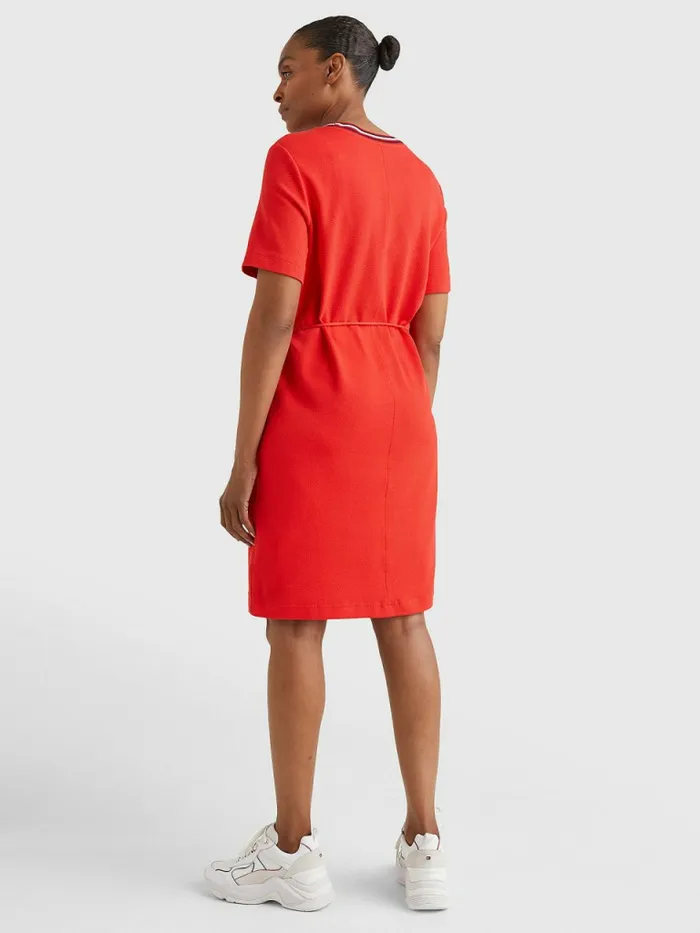 Tommy Hilfiger Textured Relaxed Fit TShirt Dress Fireworks Womens Dresses and Jumpsuits Online