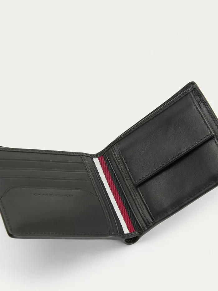 Tommy Hilfiger Th Business Card And Coin Wallet Black Mens Wallets and Card Holders Gift for Friend