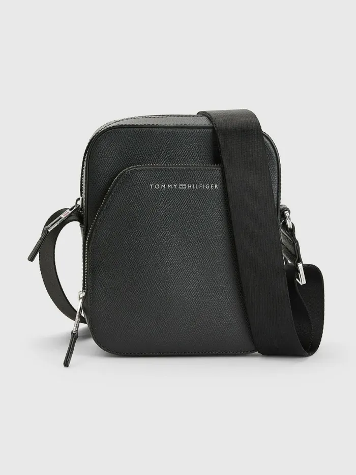 Tommy Hilfiger Th Business Leather Crossover Bag Black Mens Bags Fashion