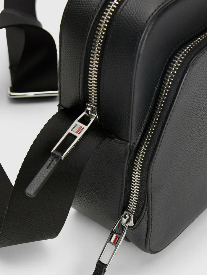 Tommy Hilfiger Th Business Leather Crossover Bag Black Mens Bags Fashion