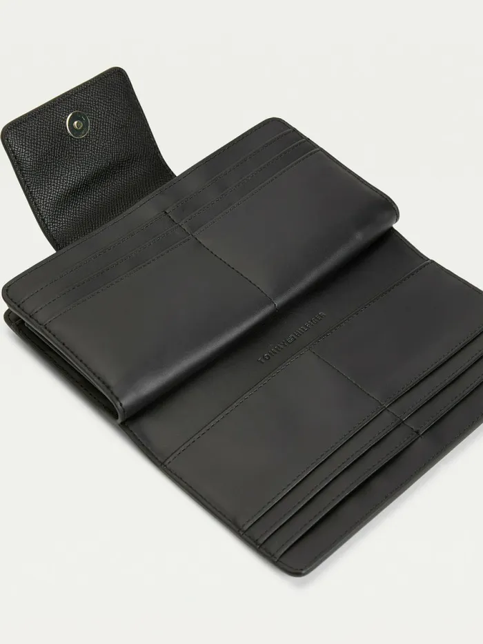 Tommy Hilfiger Th Club Large Flap Wallet Black Womens Wallets and Keyrings Online