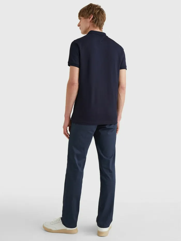 Tommy Hilfiger Th Flex Bubble Weave Slim Polo Desert Sky Mens Polo Shirts Cheap On Sale