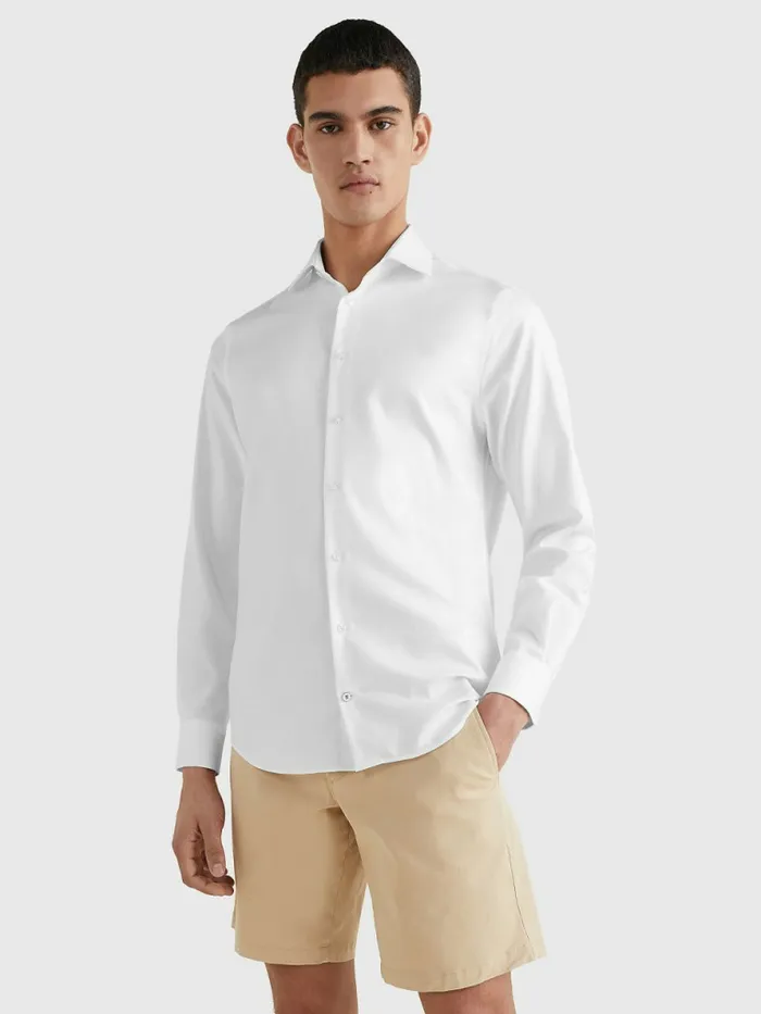 Tommy Hilfiger Th Flex NonIron Dobby Shirt Custom Color White Mens Shirts Near Me Tommy Hilfiger Th Flex NonIron Dobby Shirt Custom Color White Mens Shirts Near Me
