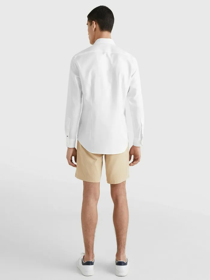 Tommy Hilfiger Th Flex NonIron Dobby Shirt Custom Color White Mens Shirts Near Me