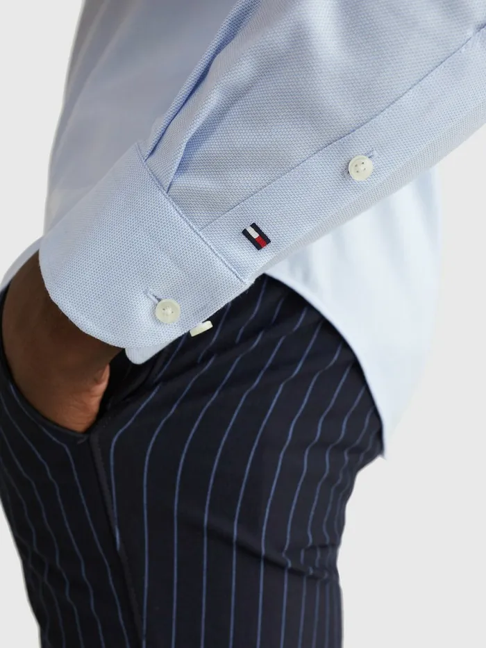 Tommy Hilfiger Th Flex NonIron Dobby Shirt Light Blue Mens Shirts For Sale