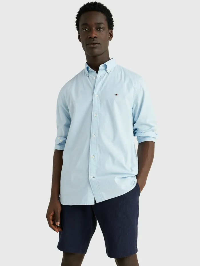 Tommy Hilfiger Th Flex Regular Fit Casual Shirt Calm Blue Mens Shirts Gift Ideas Tommy Hilfiger Th Flex Regular Fit Casual Shirt Calm Blue Mens Shirts Gift Ideas