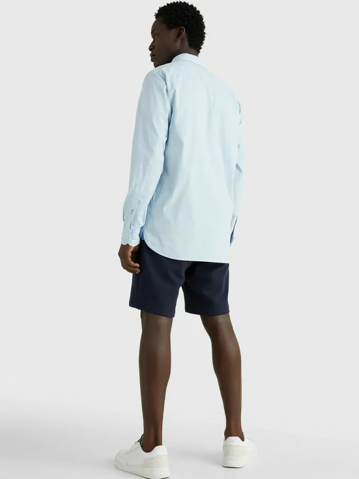 Tommy Hilfiger Th Flex Regular Fit Casual Shirt Calm Blue Mens Shirts Gift Ideas