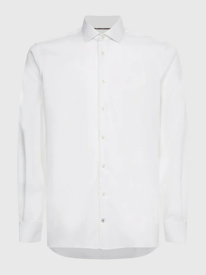 Tommy Hilfiger Th Flex Stripe Slim Fit Shirt Custom Color White Mens Shirts For Sale