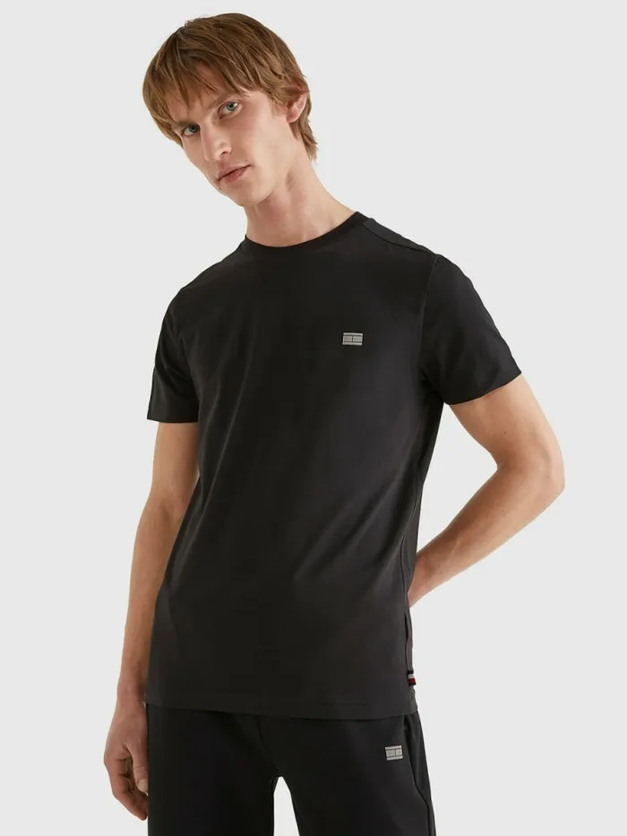 Tommy Hilfiger Th Flex Tech Essentials TShirt Black Mens TShirts Gift Ideas