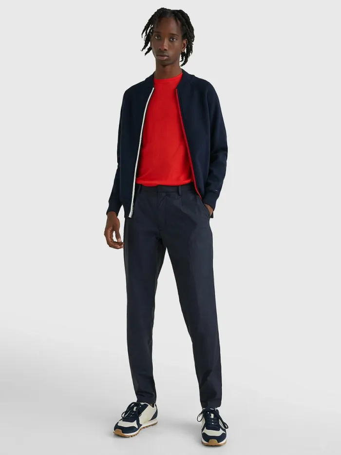 Tommy Hilfiger Th Flex ZipThru Cardigan Desert Sky Mens Knitwear For Sale