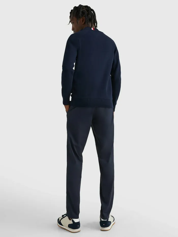 Tommy Hilfiger Th Flex ZipThru Cardigan Desert Sky Mens Knitwear For Sale