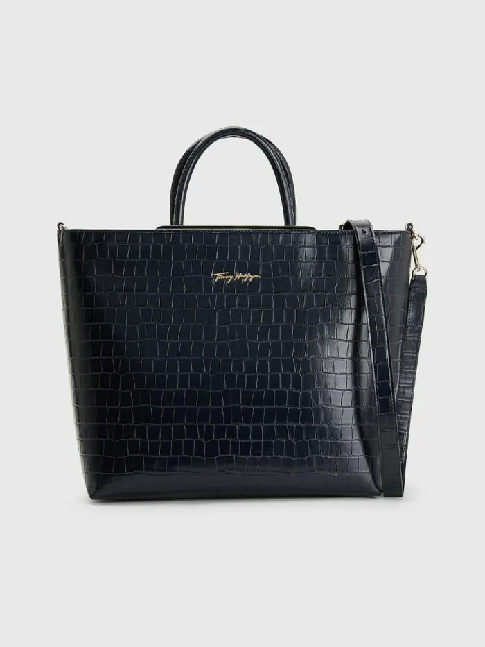 Tommy Hilfiger Th Modern Croco Effect Tote Tommy Navy Croc Womens Bags For Sale Tommy Hilfiger Th Modern Croco Effect Tote Tommy Navy Croc Womens Bags For Sale