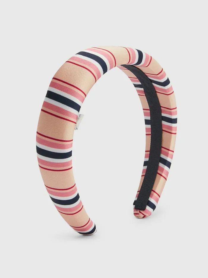 Tommy Hilfiger Th Modern Iconic Signature Headband Pink Mix Womens Hats and Scarves Fashion