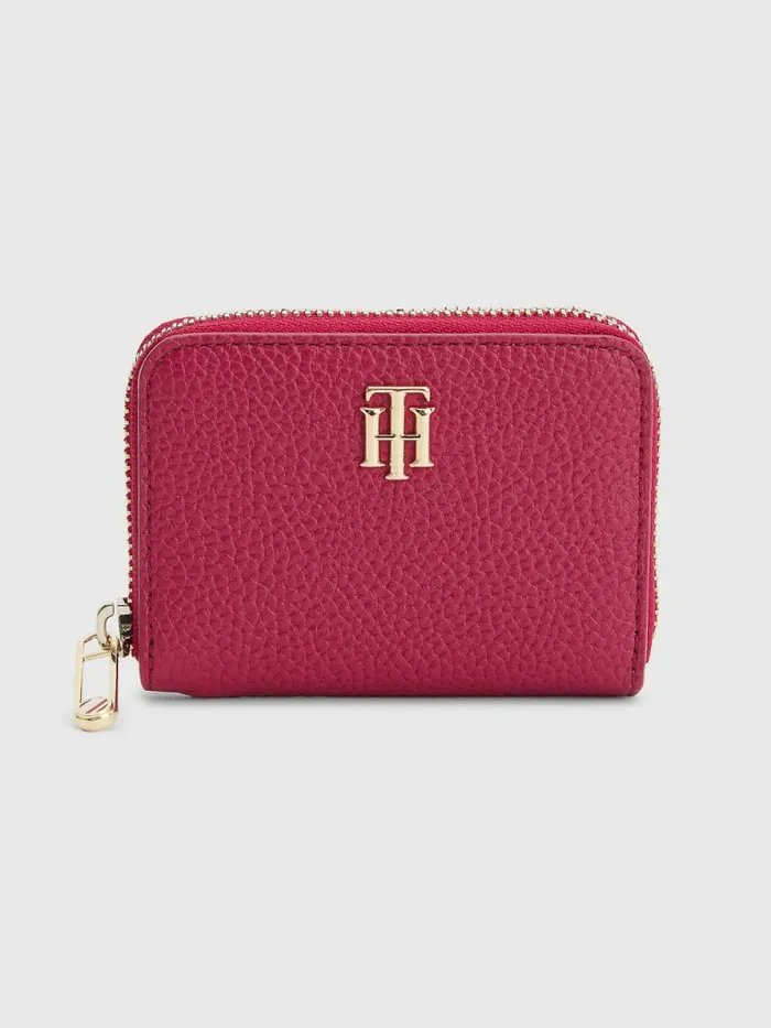 Tommy Hilfiger Th Monogram Card Holder Royal Berry Womens Wallets and Keyrings Gift for Friend Tommy Hilfiger Th Monogram Card Holder Royal Berry Womens Wallets and Keyrings Gift for Friend