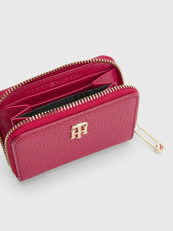 Tommy Hilfiger Th Monogram Card Holder Royal Berry Womens Wallets and Keyrings Gift for Friend