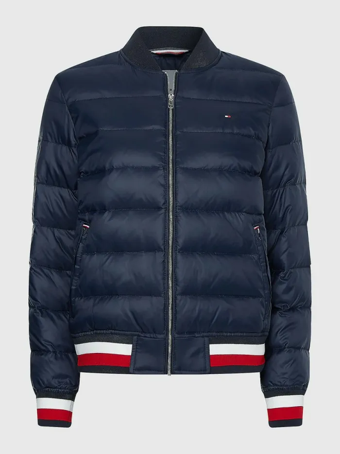 Tommy Hilfiger Th Protect Lightweight Filled Bomber Jacket Desert Sky Womens Coats and Jackets Online