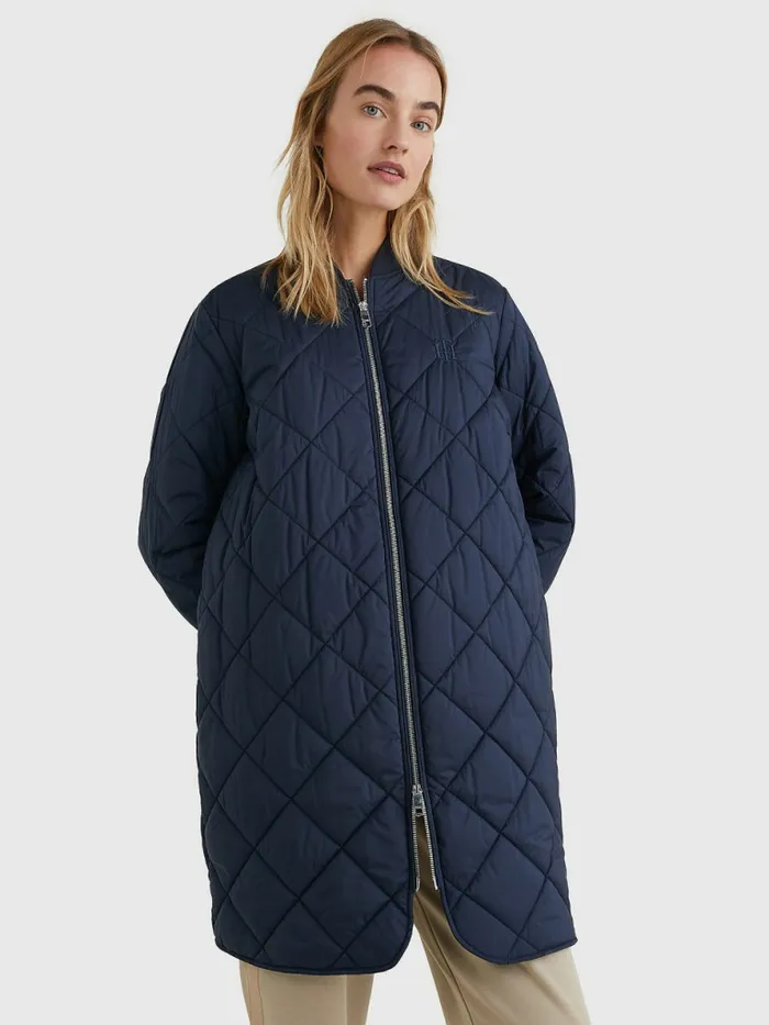 Tommy Hilfiger Th Protect Longline Quilted Bomber Coat Desert Sky Womens Coats and Jackets Gift 4 You Tommy Hilfiger Th Protect Longline Quilted Bomber Coat Desert Sky Womens Coats and Jackets Gift 4 You