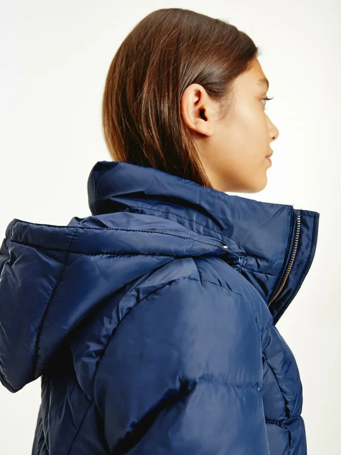 Tommy Hilfiger Th Protect Removable Hood DownFilled Jacket Twilight Navy Girls Coats and Jackets Gift 4 You