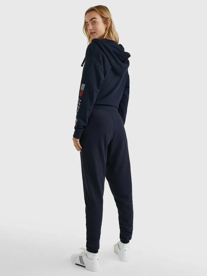 Tommy Hilfiger Th Stretch Logo Sweatpants Desert Sky Womens Trousers Casaul