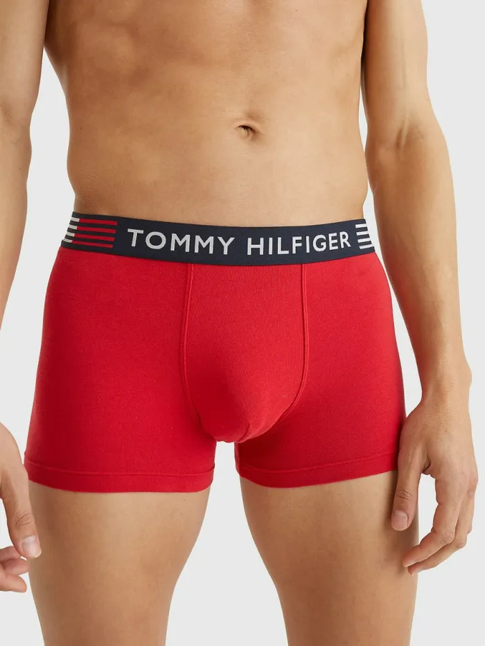 Tommy Hilfiger Th Stretch Trunks Primary Red Mens Underwear Sale