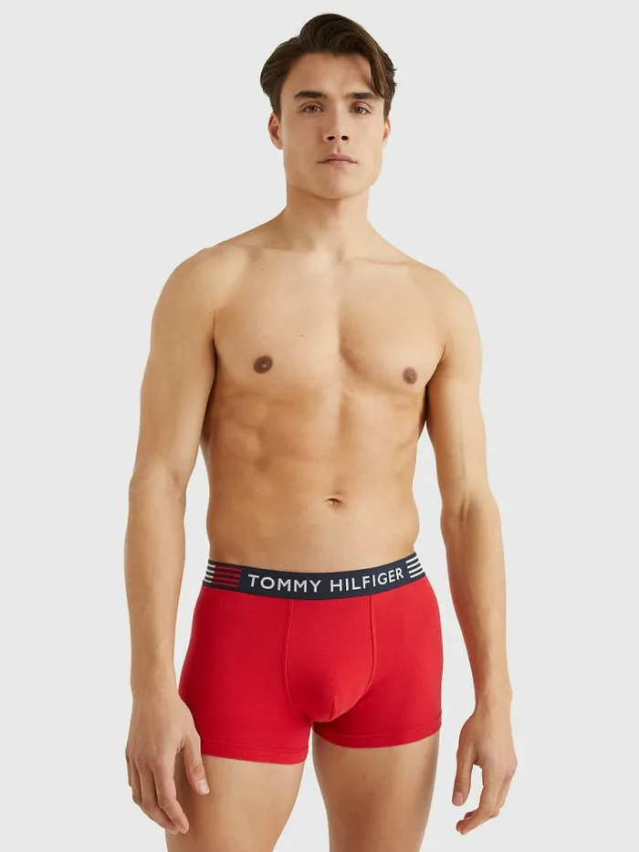 Tommy Hilfiger Th Stretch Trunks Primary Red Mens Underwear Sale