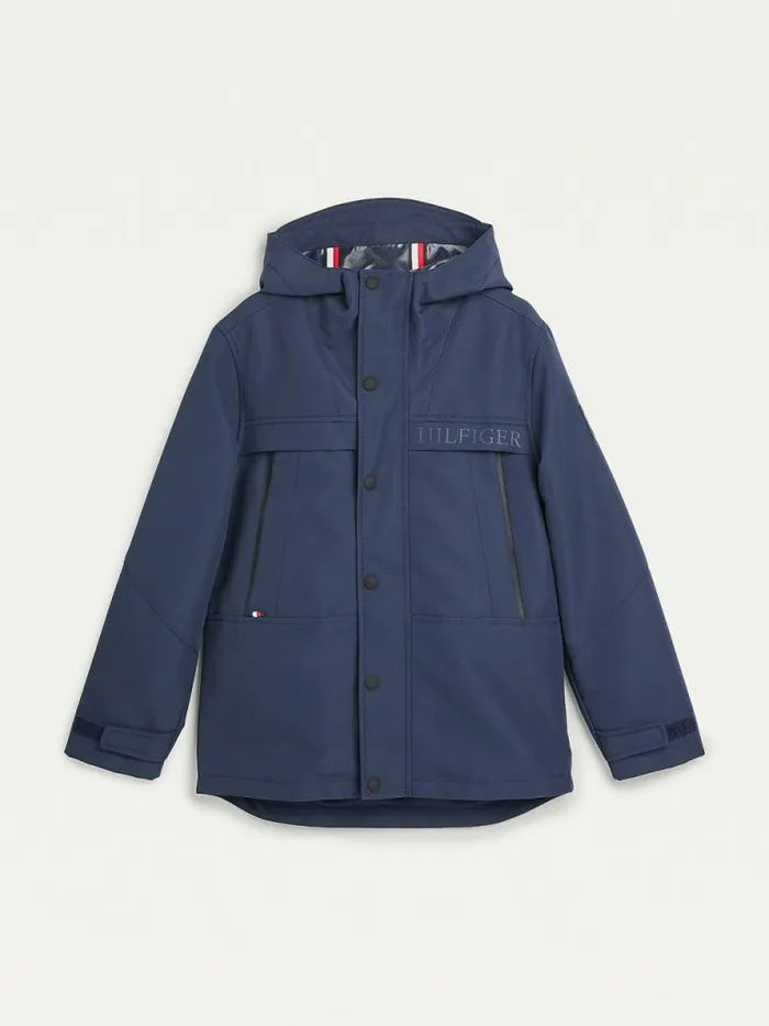 Tommy Hilfiger Th Tech Recycled Hooded Parka Twilight Navy Boys Coats and Jackets Fashion Tommy Hilfiger Th Tech Recycled Hooded Parka Twilight Navy Boys Coats and Jackets Fashion