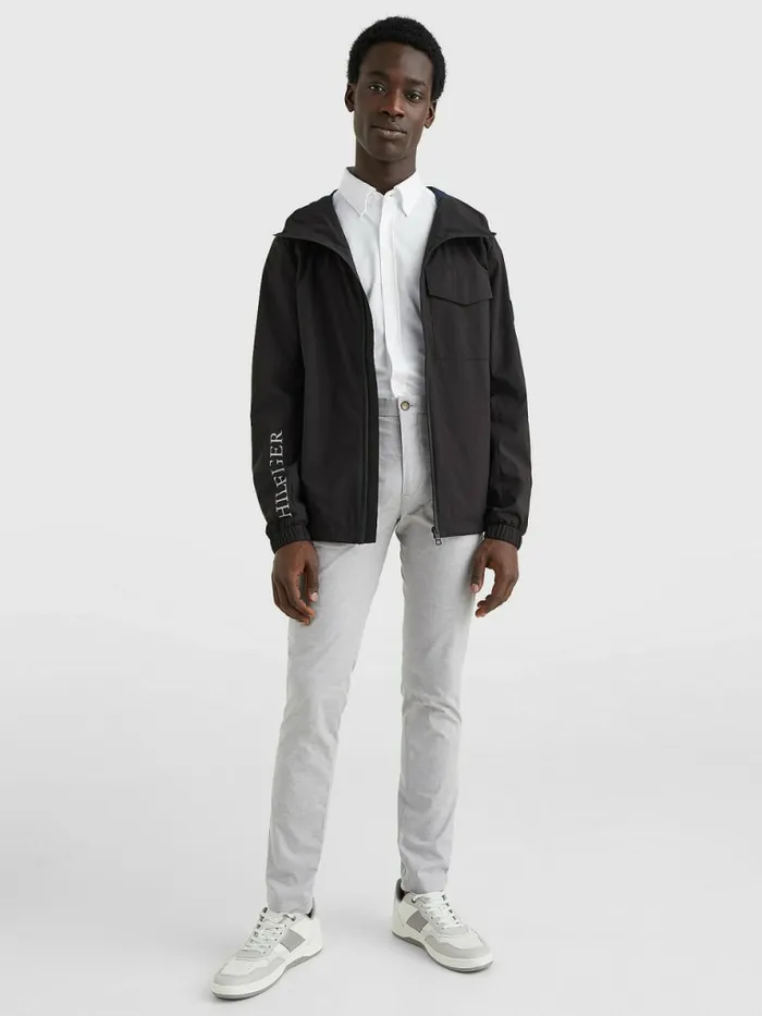 Tommy Hilfiger Th Tech Warm Hooded Jacket Black Mens Coats and Jackets On Sale