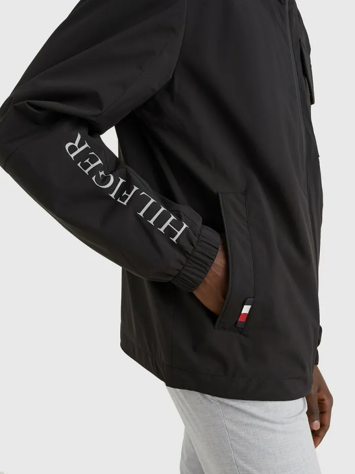 Tommy Hilfiger Th Tech Warm Hooded Jacket Black Mens Coats and Jackets On Sale