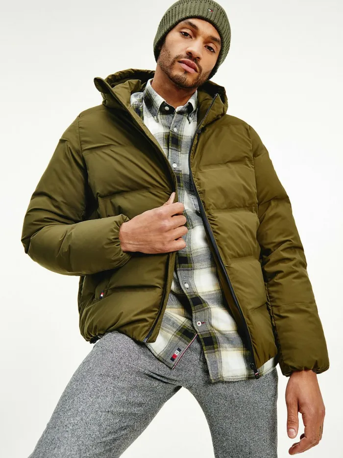 Tommy Hilfiger Th Warm Flex Hooded Filled Jacket Olivewood Mens Coats and Jackets Fashion Tommy Hilfiger Th Warm Flex Hooded Filled Jacket Olivewood Mens Coats and Jackets Fashion