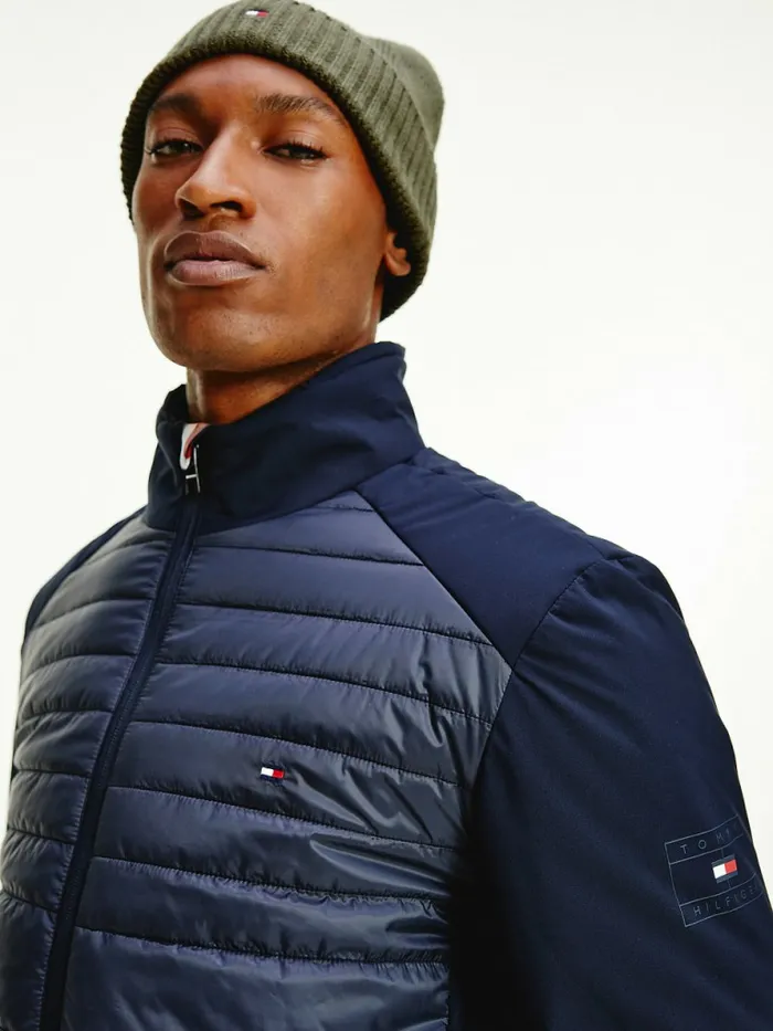 Tommy Hilfiger Th Warm Tech Padded Front Jacket Desert Sky Mens Coats and Jackets Online