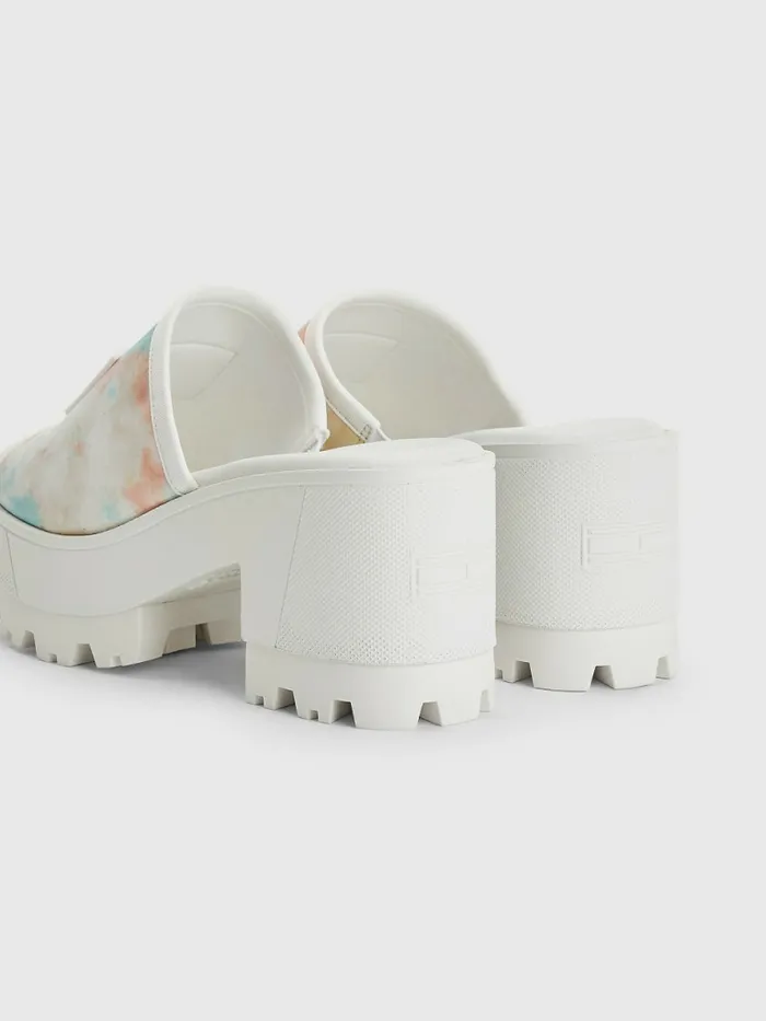 Tommy Hilfiger TieDye Block Heel Mules Tie Dye Womens Sandals On Sale