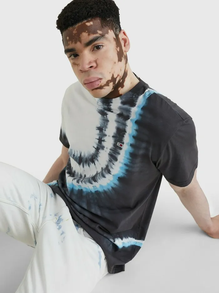 Tommy Hilfiger Tie Dye Organic Cotton TShirt Tie Dye Mix Mens Tracksuits On Sale