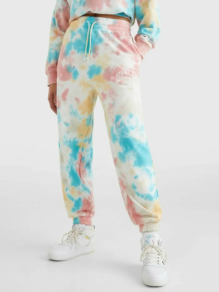 Tommy Hilfiger TieDye Relaxed Fit Joggers Tie Dye Multi Womens Trousers