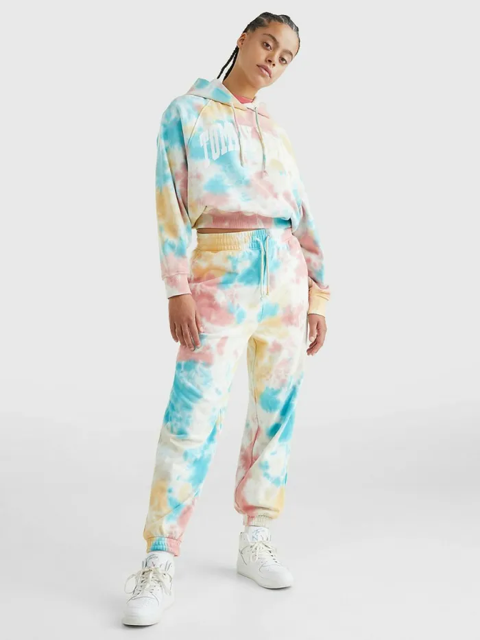 Tommy Hilfiger TieDye Relaxed Fit Joggers Tie Dye Multi Womens Trousers