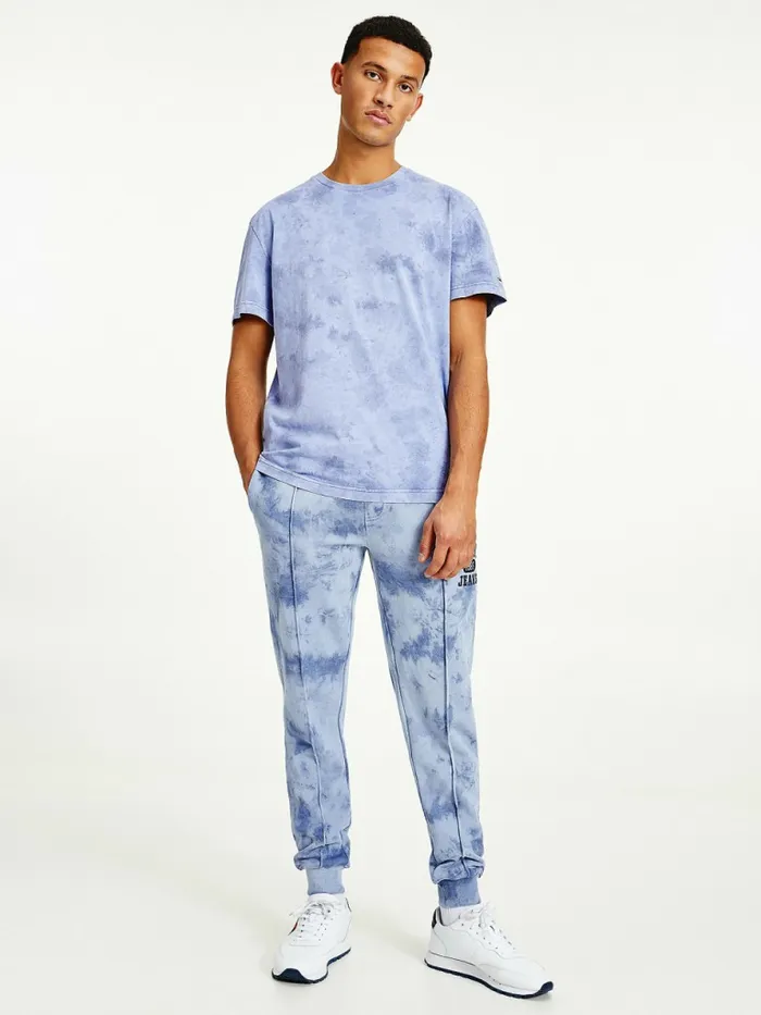 Tommy Hilfiger TieDye Relaxed Fit TShirt Dark Aster Mens TShirts Gift Ideas