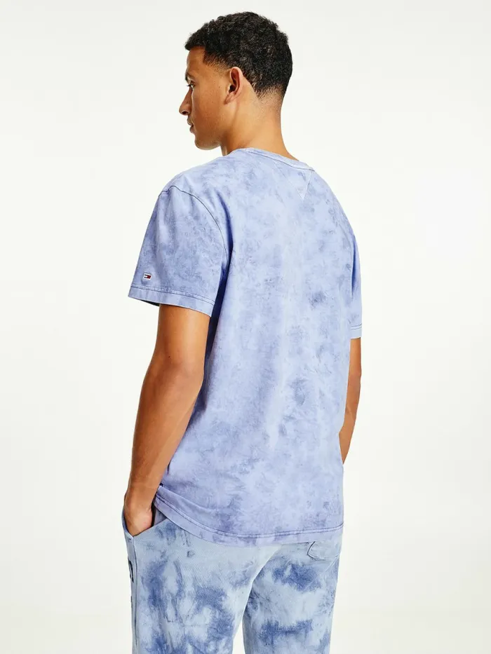 Tommy Hilfiger TieDye Relaxed Fit TShirt Dark Aster Mens TShirts Gift Ideas
