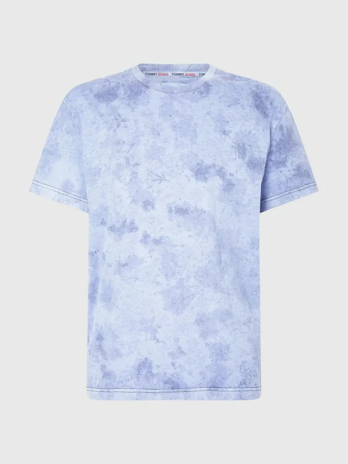 Tommy Hilfiger TieDye Relaxed Fit TShirt Dark Aster Mens TShirts Gift Ideas