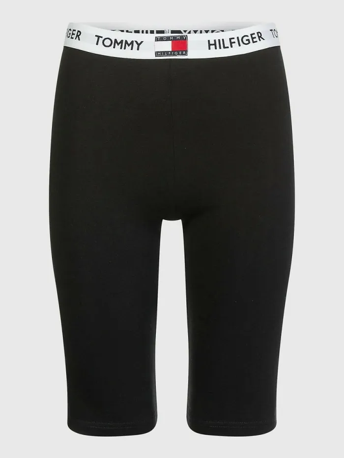 Tommy Hilfiger Tommy 85 Logo Waistband Cycle Shorts Black Womens Lounge and Nightwear Cheap On Sale