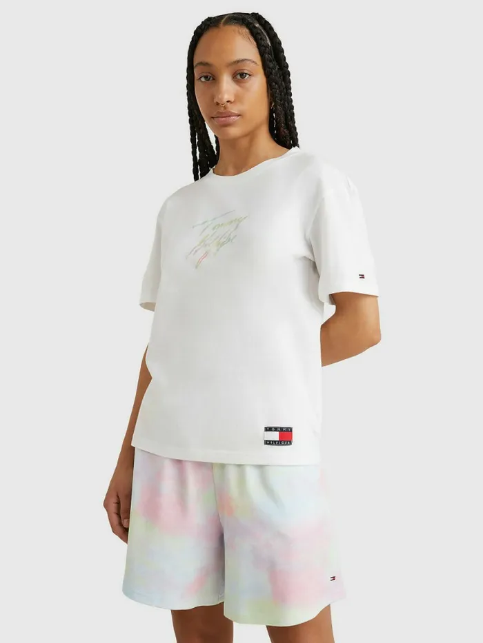Tommy Hilfiger Tommy 85 Pastel Logo TShirt White Womens TShirts Cheap On Sale Tommy Hilfiger Tommy 85 Pastel Logo TShirt White Womens TShirts Cheap On Sale
