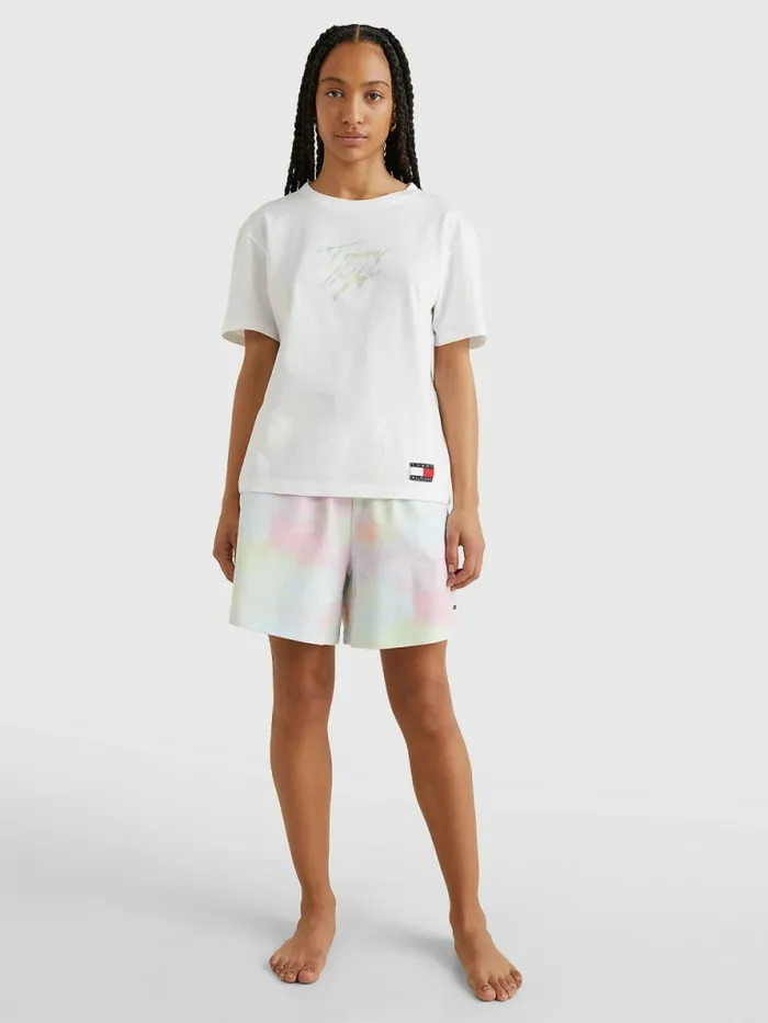 Tommy Hilfiger Tommy 85 Pastel Logo TShirt White Womens TShirts Cheap On Sale