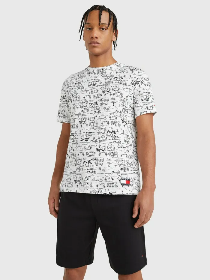Tommy Hilfiger Tommy 85 Print TShirt Greetings White Mens TShirts Cheap On Sale Tommy Hilfiger Tommy 85 Print TShirt Greetings White Mens TShirts Cheap On Sale